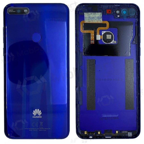 Huawei Y7 2018 achtercover (blauw) (gebruikt grade C, origineel)