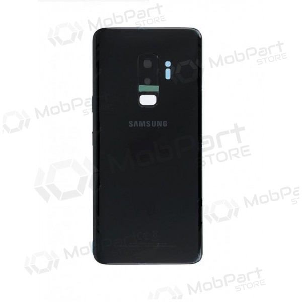 Samsung G965F Galaxy S9 Plus achterkant glas zwart (Midnight Black) (gebruikt graad C, origineel)