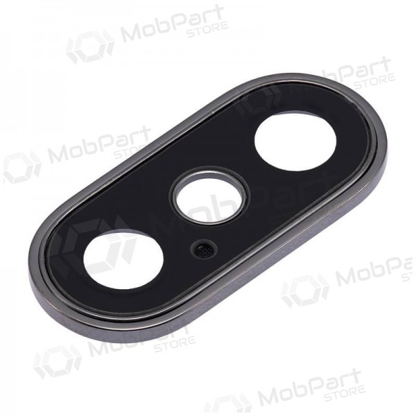 Apple iPhone XS / XS Max cameraglas (zwart) (met frame)