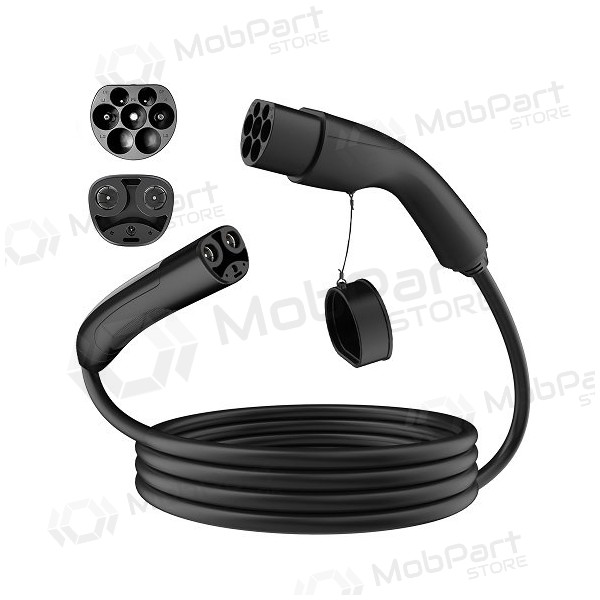 Laadkabel voor elektrische auto Tesla NACS - Type 2, 32A, 7.2kW, 1-fase, 5m