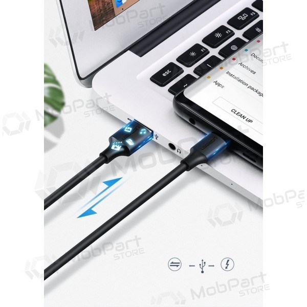USB kabel Ugreen US287 USB to USB-C 3A 1.5m zwart