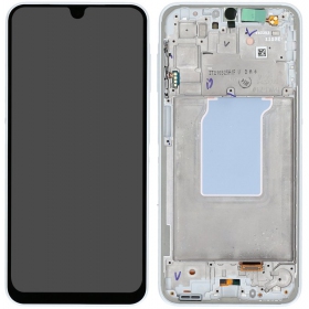 Samsung Galaxy A26 5G scherm (wit) (met frame) (origineel)