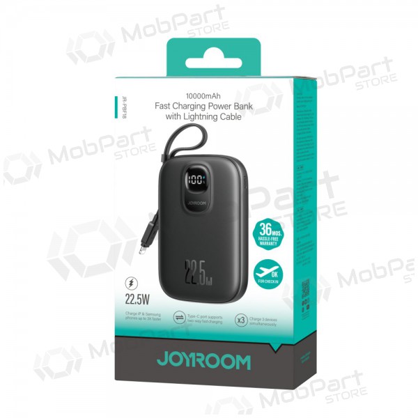 Powerbank Joyroom JR-PBF18 22.5W zwart - with Lightning cable 10000mAh
