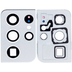 Samsung Galaxy S21 Ultra 5G cameraglas (zilver) (met frame)