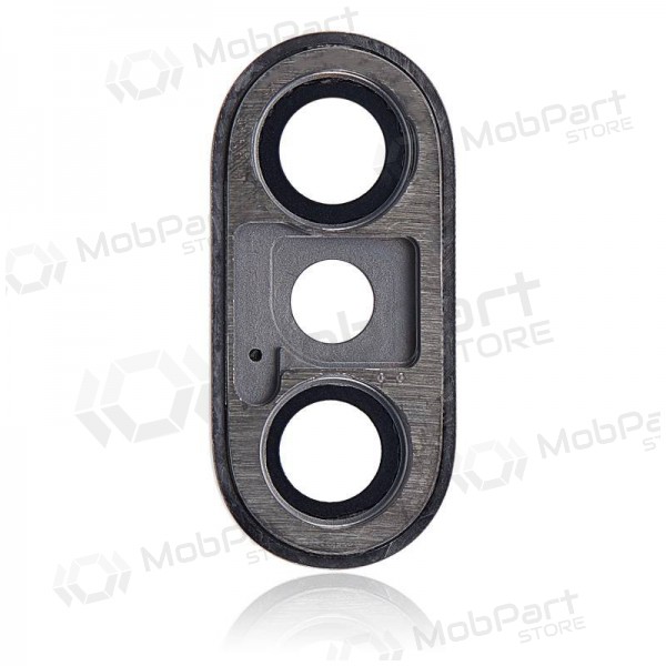 Apple iPhone XS / XS Max cameraglas (zwart) (met frame)