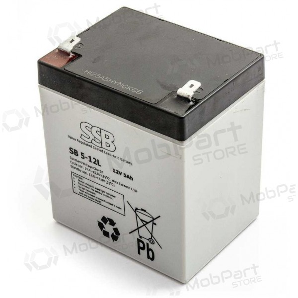 Akumuliatorius (AGM) SSB SB (5Ah, 12V, F2, VRLA)