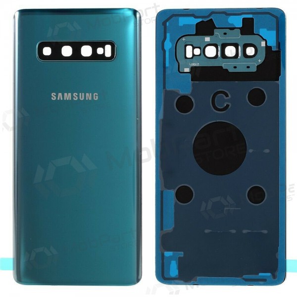 Samsung G975 Galaxy S10 Plus achtercover batterij groen (Prism Green) (gebruikt graad C, origineel)