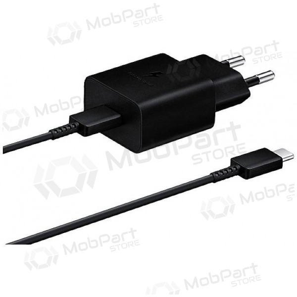 Lader origineel Samsung EP-T1510XBEGEU 15W + kabel Type-C 1m in het pakket zwart