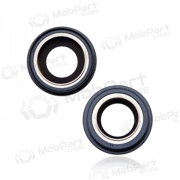 iPhone 14 / 14 Plus cameraglas (2 stuks) (zwart) (met frame)