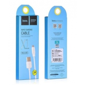 USB-kabel HOCO X1 Rapid - microUSB 1.0m (wit)