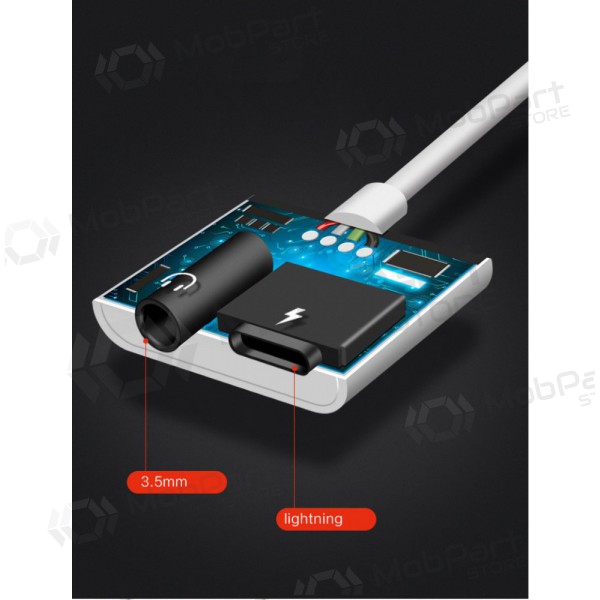 Bluetooth adapter ADP13 van Lightning naar Lightning + 3,5 mm (wit)