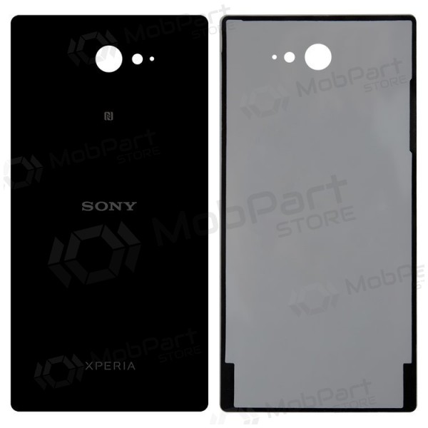 Sony Xperia M2 D2303 / Xperia M2 Aqua D2403 achterkant batterijklep (zwart) (gebruikt grade A, origineel)
