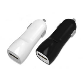 Tellos USB Autolader (dubbel) (1A+2A) zwart