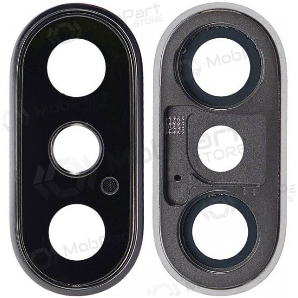 Apple iPhone XS / XS Max cameraglas (zilver) (met frame)