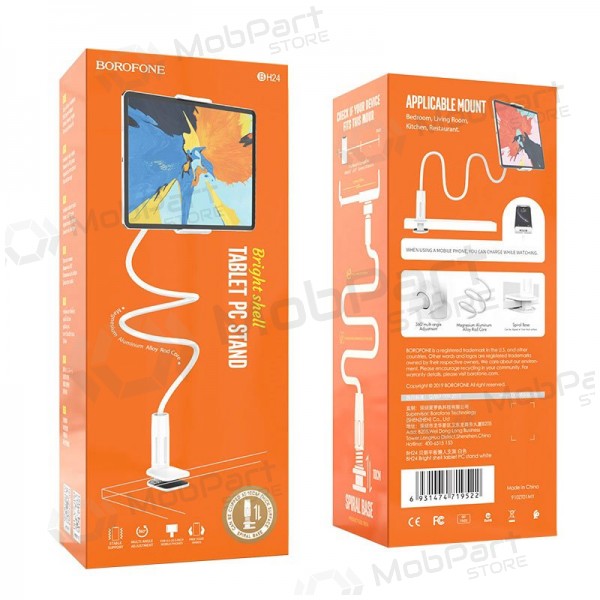 Borofone BH24 telefono laikiklis tvirtinamas prie stalo wit