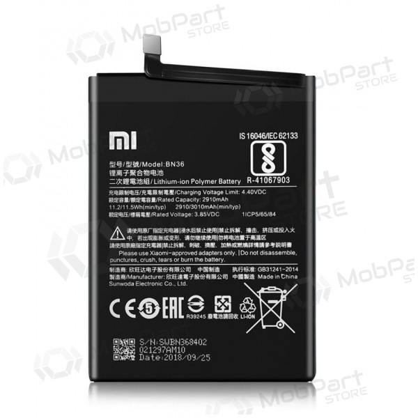 Xiaomi Mi A2, Mi 6X batterij, accu (BN36) (Premium)