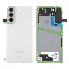 Samsung G991 Galaxy S21 5G achterkant batterij cover (Phantom White) (gebruikt grade C, origineel)