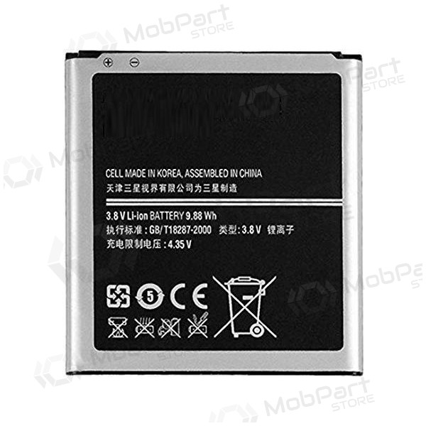 Samsung Galaxy S4 batterij, accu (EB-B600BE) - 2600mAh hoge capaciteit vervangende batterij voor Samsung Galaxy S4 i9500 i9505 LTE S4 Active i9295 - Origineel onderdeelnummer B600BE B600BU EB-B600BUB

Dunne uitgebreide hoge capaciteit oplaadbare Li-Ion batterij met NFC-chip. Hoogwaardig, lichtgewicht, geen geheugeneffect, overlaadbeveiliging met ingebouwde microchip. CE-gecertificeerd. Compatibel met Samsung Galaxy S4 (i9500, i9505, i9506), T-Mobile Galaxy S4 LTE, Sprint Galaxy S4 LTE, Galaxy S4 Active (i9295).[1][2][3][4][5][6]