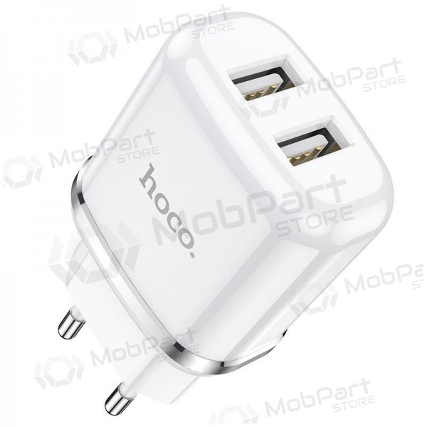 Oplader Hoco N4 met 2 USB-poorten (2.4A) (wit)