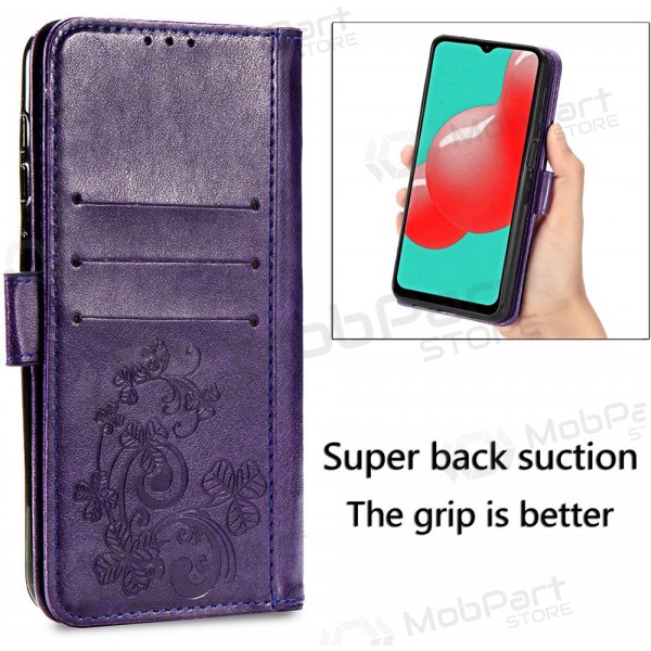 Samsung A226 Galaxy A22 5G hoesje - Flower Book (paars)