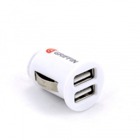 Autolader GRIFFIN USB (2xUSB 1A) (wit)