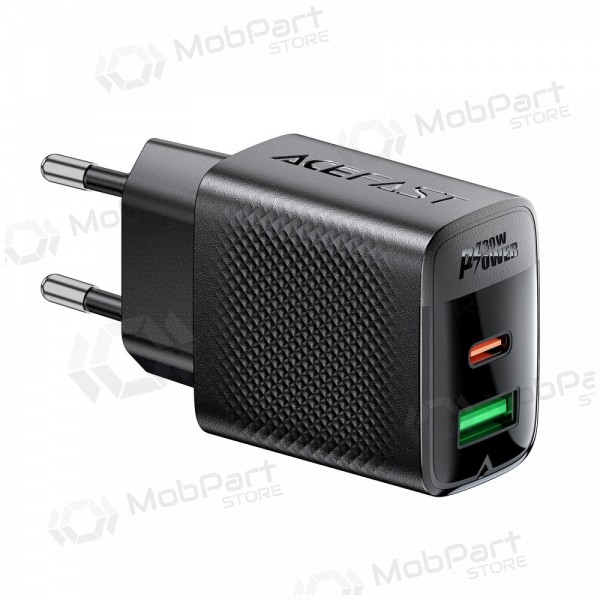 Lader Acefast A98 30W GaN USB-C/USB-A zwart