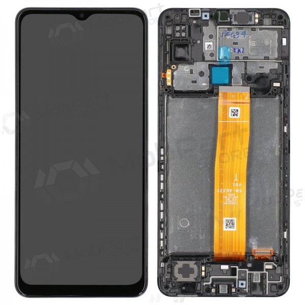 Samsung Galaxy M12 scherm (zwart) (met frame) (origineel)