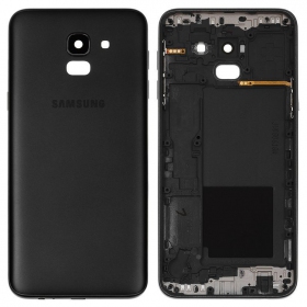 Samsung J600 Galaxy J6 2018 achterzijde batterijklep (zwart) (gebruikt, grade A, origineel)