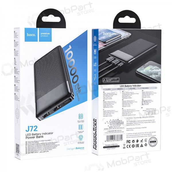 Powerbank Hoco J72 10000mAh zwart