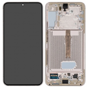 Samsung Galaxy S22+ scherm (wit / lichtblauw) (met frame) (origineel)