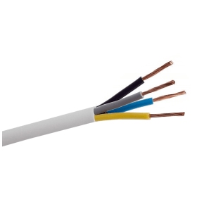 Flexibele kabel Lietkabelis OMY 4x2.5 mm² koper PVC 100 m haspel
