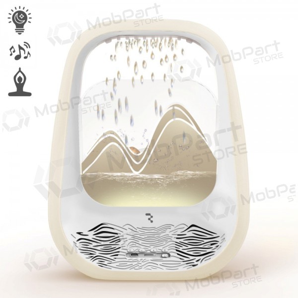 Ontspannende bluetooth luidspreker met RGB verlichting Relaxing Rain crème