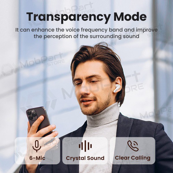 Draadloze oordopjes Ugreen WS200 HiTune T6 met actieve ruisonderdrukking