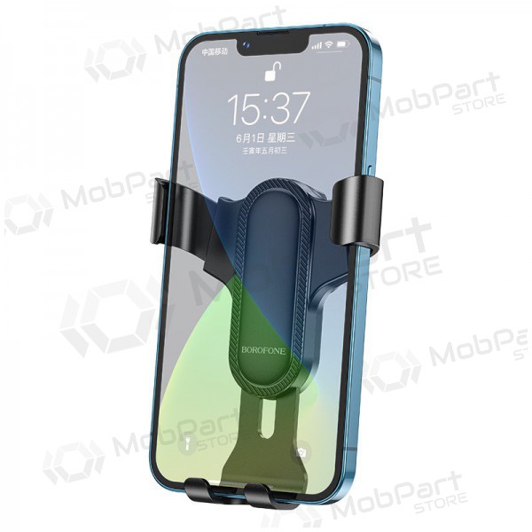 Universele autotelefoonhouder - Borofone BH74 mounted on ventilation grilles, zwart