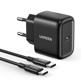 Lader buitinis Ugreen CD250 USB-C 25W + USB-C cable 2.0m zwart