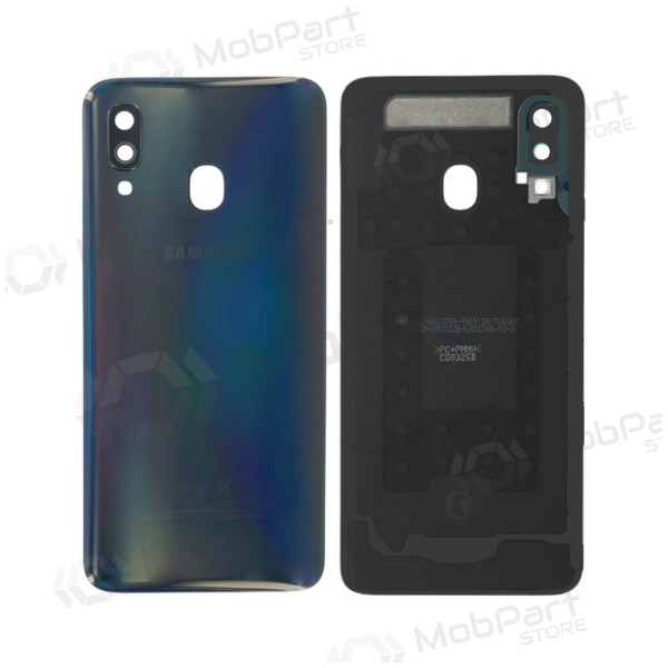 Samsung A405 Galaxy A40 2019 achterkant batterijklep (zwart) (gebruikt grade C, origineel)
