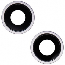 iPhone 14 / 14 Plus cameraglas (2 stuks) (paars) (met frame)