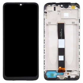 Xiaomi Redmi 9A / 9C / 9AT scherm (zwart) (met frame) (origineel)