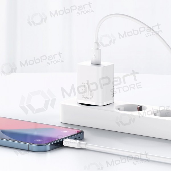 Lader buitinis Baseus Super Si 30W wit CCSUP-J02