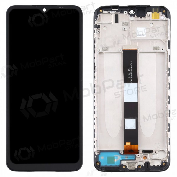 Xiaomi Redmi 9A / 9C / 9AT scherm (zwart) (met frame) (origineel)