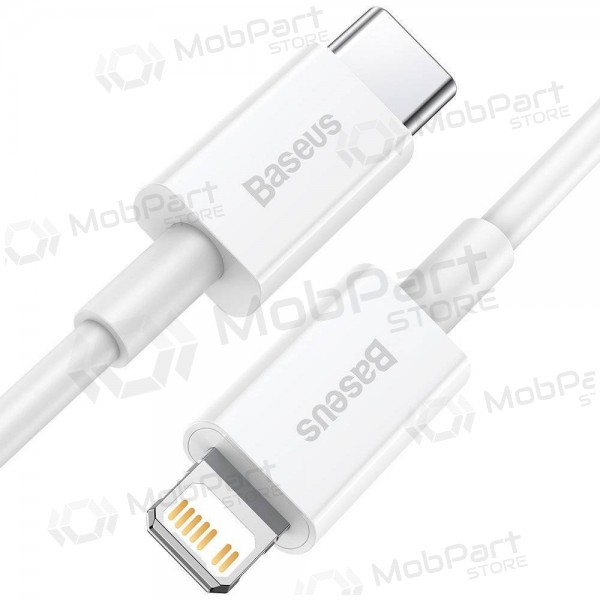 USB kabel Baseus Superior Type-C naar Lightning PD 20W 1.0m (wit) CATLYS-A02