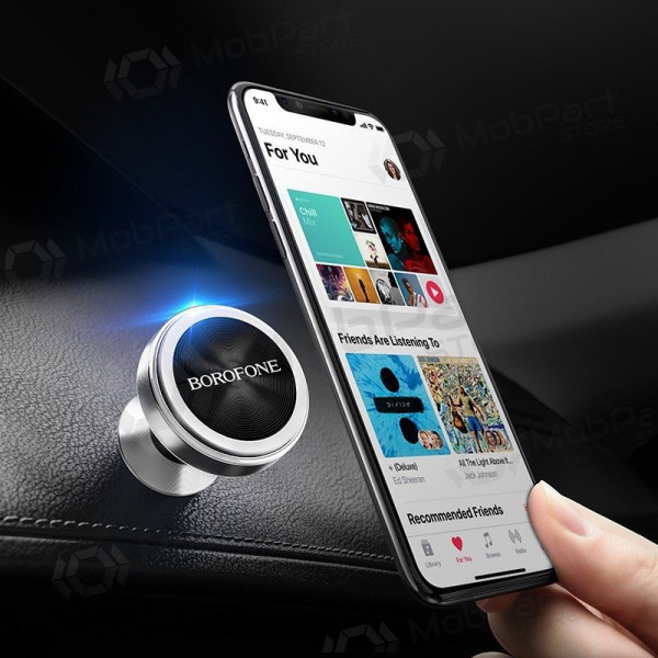 Automobilinis Universeel telefono laikiklis Borofone BH5 Platinum, mounted on the dashboard, magnetic