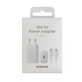 Lader origineel Samsung EP-T1510XWEGEU 15W + kabel Type-C 1m in het pakket wit