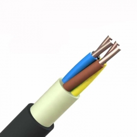 Voedingskabel Faber N2XH-J 3x4 mm² koperen XLPE CPR Cca 0.6/1 kV massief