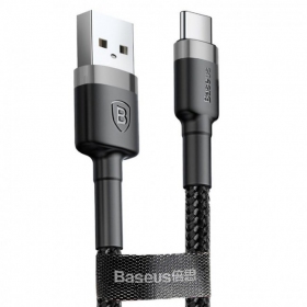 USB-kabel Baseus Cafule micro-USB 1.0m 2.4A (grijs-zwart) CAMKLF-BG1