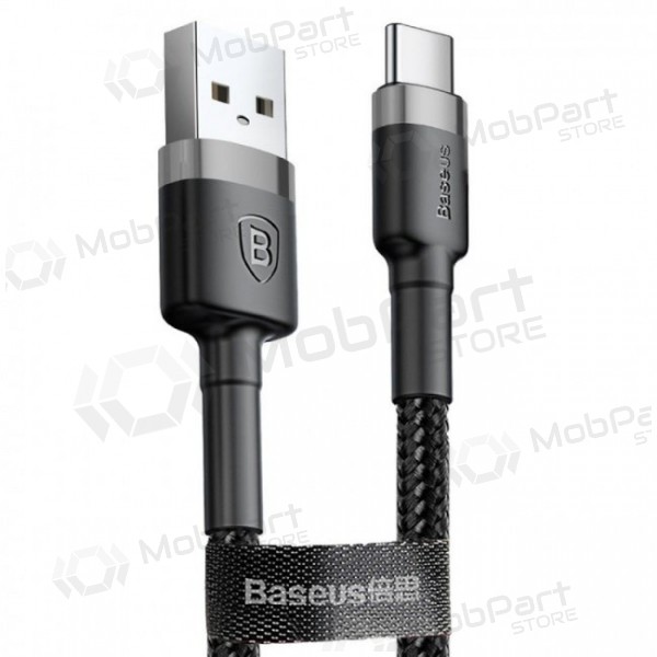 USB-kabel Baseus Cafule micro-USB 1.0m 2.4A (grijs-zwart) CAMKLF-BG1