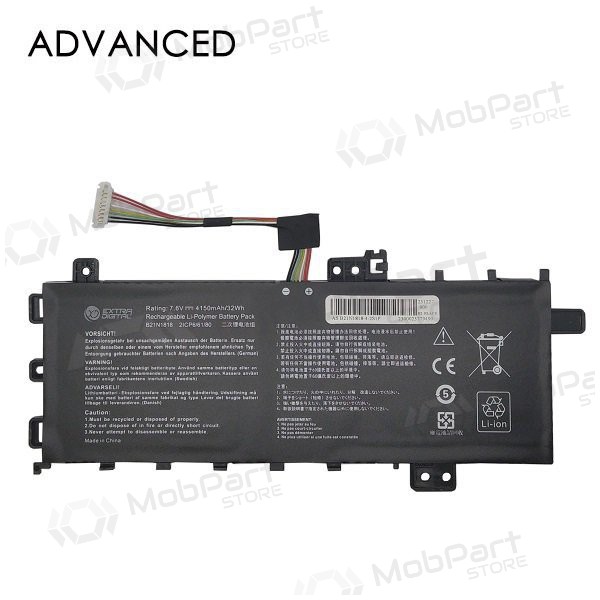ASUS B21N1818, 4150mAh laptop batterij, Advanced