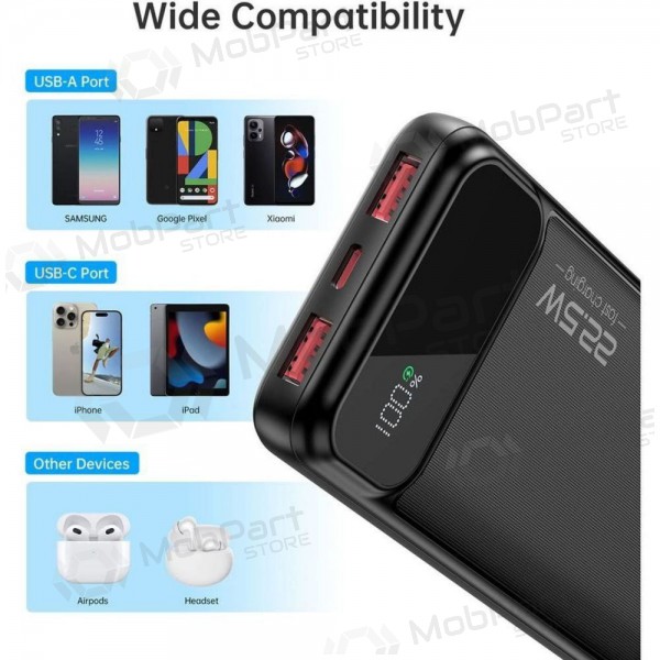 Externe batterij Powerbank Choetech B728 22.5W 10000mAh zwart