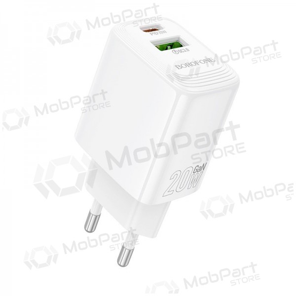 Lader Borofone BN27 20W USB-C/USB-A wit
