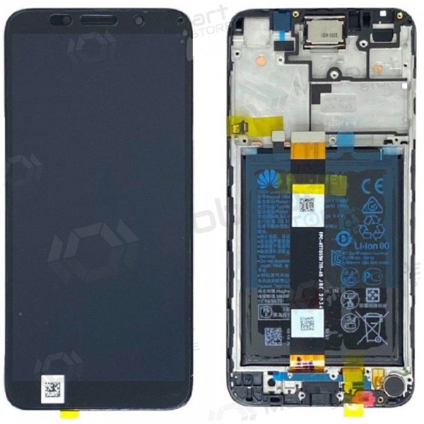 Huawei Y5p 2020 scherm (zwart) (met frame en batterij) (service pack) (origineel)